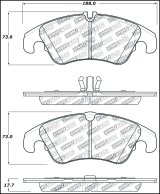 StopTech Performance 08-10 Audi A5 / 10 S4 / 09-10 Audi A4 (except Quattro) Front Brake Pads thumbnail 1
