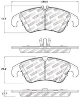 StopTech Performance 08-10 Audi A5 / 10 S4 / 09-10 Audi A4 (except Quattro) Front Brake Pads thumbnail 4