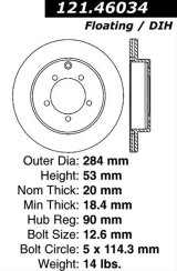 Centric 91-93 Mitsubishi 3000GT VR-4 Rear Rotor thumbnail 2