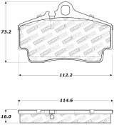 StopTech Performance 97-04 Porsche Boxster / 00-08 Boxster S / 98-08 911 Rear Brake Pads thumbnail 1