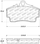 StopTech Performance 97-04 Porsche Boxster / 00-08 Boxster S / 98-08 911 Rear Brake Pads thumbnail 4