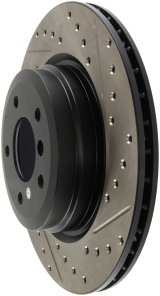 StopTech 06 BMW 330 / 07-09 BMW 335 Slotted & Drilled Left Rear Rotor thumbnail 7