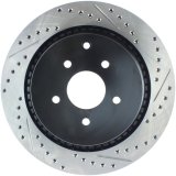 StopTech 09 Infiniti FX50 SportStop Slotted & Drilled Rear Left Rotor thumbnail 1