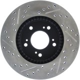 StopTech 97-01 Acura Integra Type R / 97-01 Honda CR-V Slotted & Drilled Left Front Rotor thumbnail 7