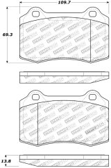 StopTech Performance 00-06 Jaguar S Typre R / XJ R / XJR-S / XJ Sport Rear Brake Pads thumbnail 7