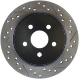 StopTech 03-09 Chrysler PT Cruiser Tur / 03-05 Dodge Neon SRT-4 Rear Left Slotted & Drilled Rotor thumbnail 1