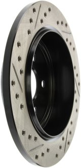 StopTech 03-09 Chrysler PT Cruiser Tur / 03-05 Dodge Neon SRT-4 Rear Left Slotted & Drilled Rotor thumbnail 5