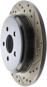 StopTech 03-09 Chrysler PT Cruiser Tur / 03-05 Dodge Neon SRT-4 Rear Left Slotted & Drilled Rotor thumbnail 6