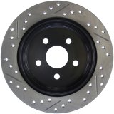 StopTech 03-09 Chrysler PT Cruiser Tur / 03-05 Dodge Neon SRT-4 Rear Left Slotted & Drilled Rotor thumbnail 7
