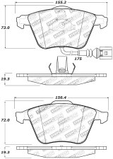 StopTech Performance 08-13 Audi TT Quattro / 12 VW Golf R Front Brake Pads thumbnail 1