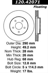 Centric Performance Brake Rotor thumbnail 2