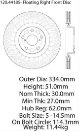 Centric Performance Brake Rotor thumbnail 2