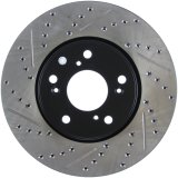 StopTech Slotted & Drilled Sport Brake Rotor Front Right 13 Honda Accord Sport thumbnail 3