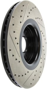 StopTech 14+ Ford Focus ST w/ 335mm Brakes Front Left Slotted & Drilled Rotor thumbnail 1