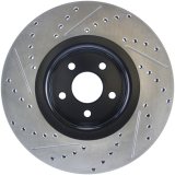 StopTech 14+ Ford Focus ST w/ 335mm Brakes Front Left Slotted & Drilled Rotor thumbnail 5