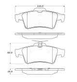 StopTech Street Touring 07-09 Mazdaspeed3 / 06-07 Mazdaspeed6 Rear Brake Pads thumbnail 1