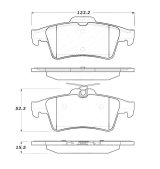 StopTech Street Touring 07-09 Mazdaspeed3 / 06-07 Mazdaspeed6 Rear Brake Pads thumbnail 2