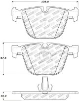 StopTech Street Touring 06-09 BMW M5 E60 / 07-09 M6 E63/E63 Rear Brake Pads thumbnail 2