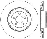 StopTech 2015 Ford Mustang GT w/ Brembo Brakes Left Front Slotted Brake Rotor thumbnail 2