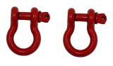 Fishbone Offroad D Ring 3/4In Red 2 Piece Set thumbnail 1