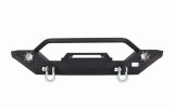 Fishbone Offroad 87-06 Jeep TJ/YJ Wrangler TJ/YJ Steel Front Bumper W/LEDs - Blk Textured Pawdercoat thumbnail 1