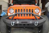 Fishbone Offroad 07-18 Jeep Wrangler Front Winch Bumper W/LEDs Full Width - Blk Textured Powdercoat thumbnail 3
