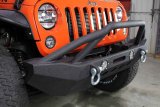 Fishbone Offroad 07-18 Jeep Wrangler Front Winch Bumper W/LEDs Full Width - Blk Textured Powdercoat thumbnail 4