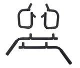 Fishbone Offroad 07-18 Jeep Wrangler JK 4 Door Grab Handles Front/Rear Steel - Blk Txtrd Powdercoat thumbnail 1