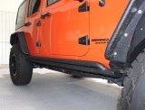 Fishbone Offroad 07-18 Jeep Wrangler JK 4 Door Rubicon Steel Rock Slider - Black Textured Powdercoat thumbnail 3
