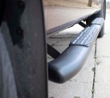 Fishbone Offroad 09-14 Ford F150 Extended Super Cab Oval Side Steps - Black Textured thumbnail 2