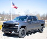 Fishbone Offroad 2019+ Chevrolet Silverado 1500 Double Cab Oval Side Steps - Black Textured thumbnail 3