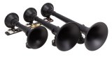 Kleinn Black Triple Horn/ 18.25In/ 14.75In/10In - XCR2.0 Coated Spun Steel thumbnail 4