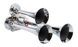 Kleinn Chrome Triple Horn/ 12.5In/10In/7.5In - Chrome-Plated Zinc Alloy thumbnail 1