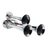 Kleinn Chrome Triple Horn/ 12.5In/10In/7.5In - Chrome-Plated Zinc Alloy thumbnail 2