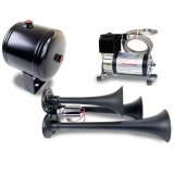 Kleinn Triple Black Horn Kit w/ 130 PSI Air Compressor / 1.0 gal Air Tank thumbnail 2