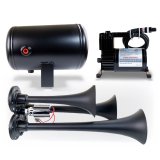 Kleinn Triple Black Horn Kit w/ 130 PSI Air Compressor / 1.0 gal Air Tank thumbnail 3