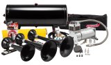 Kleinn Triple Black Horn Kit w/150 PSI Waterproof 3.0 gal Air Tank thumbnail 1