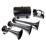 Kleinn Triple Black Horn Kit w/ 150 PSI Waterproof 5.0 gal Air Tank thumbnail 2