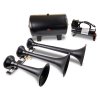 Kleinn Triple Black Horn Kit w/ 150 PSI Waterproof 5.0 gal Air Tank thumbnail 5