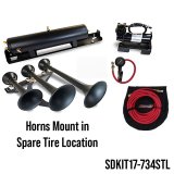Kleinn 17-26 Ford F-250/ F-350 Onboard Air System w/ Model 730 Horns Spare Tire Location thumbnail 8