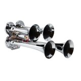 Kleinn Chrome Quad Horn/ 12.5In/10In/7.5In/6In - Chrome-Plated Zinc Alloy thumbnail 2