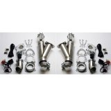 Granatelli 2.5in Aluminized Mild Steel Electronic Dual Exhaust Cutout System w/Slip Fit & Band Clamp thumbnail 1