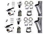 Granatelli 2.5in Aluminized Mild Steel Electronic Dual Exhaust Cutout w/Slip Fit & Band Clamp thumbnail 1