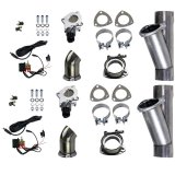 Granatelli 3.0in Alum Mild Steel Electronic Dual Slip Fit Exhaust Cutout w/Band Clamps thumbnail 3