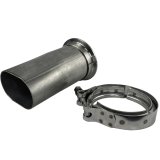 Granatelli 3in Round to 3in Oval Exhaust Pipe Adapter w/V-Band Connection thumbnail 4