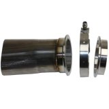 Granatelli 3in Round to 3in Oval Exhaust Pipe Adapter w/V-Band Connection thumbnail 6