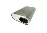 Granatelli 3.0in Inlet 3.0in Outlet 13x9.5x6in Oval Muffler thumbnail 1