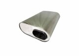 Granatelli 3.0in Inlet 3.0in Outlet 13x9.5x6in Oval Muffler thumbnail 3