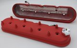 Granatelli 96-22 GM LS Tall Valve Cover w/Integral Angled Coil Mounts - Red Wrinkle (Pair) thumbnail 8
