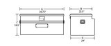 Tradesman Aluminum Flush Mount Truck Tool Box Full/Wide (36in.) - Brite thumbnail 2